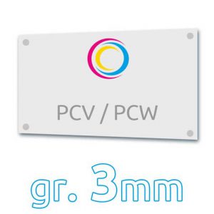 tabliczka PWC 3mm drukarnia wDruk