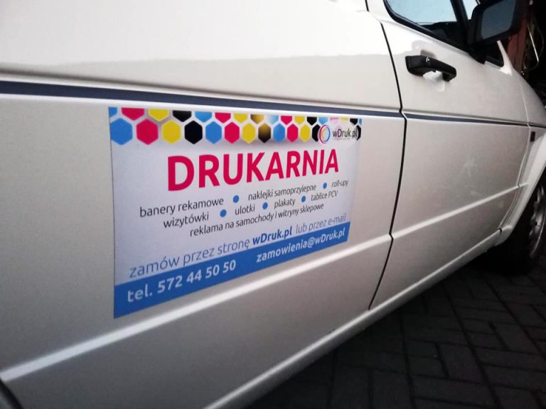 Magnesy reklamowe na samochód Drukarnia wDruk.pl
